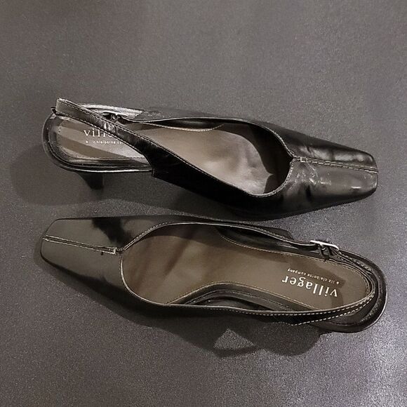 VILLAGER A LIZ CLAIBORNE COMPANY QUEBEC POINTED TOE SLIP-ON SLINGBACK SANDALS - Picture 7 of 16